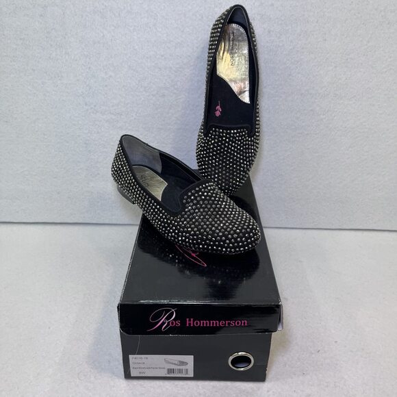 Ros Hommerson Shoes - Ros Hommerson Octavia studded microsuede black loafers womens sz 9 WIDE